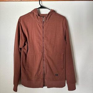 Women’s Smith & Rogue Zip-Up Hooded Sweater in Rust